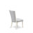 6 Piece Dinette Set Contains a Rectangle Dining Table with X-Legs and 4 Baby Blue Linen Fabric Parson Chairs with a Bench, linen white -85265053-85265046