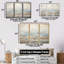«Beige Blue Ocean Storm», ensemble d'art mural formes abstraites-107767154-112014333