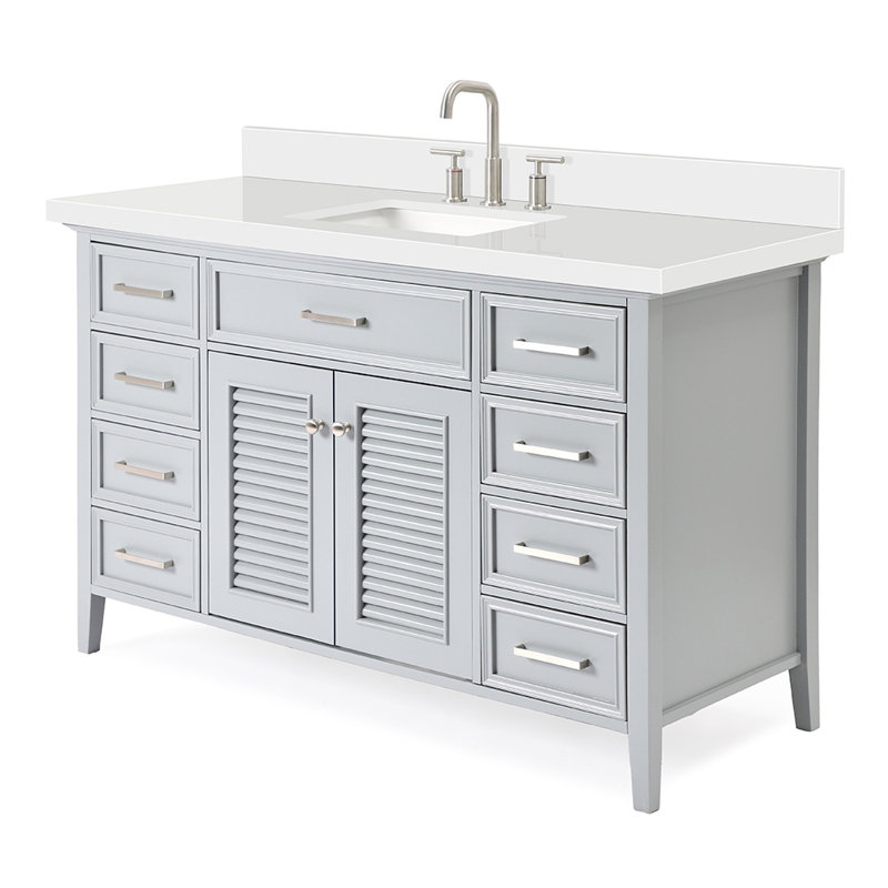 Ensemble de meuble-lavabo simple 54 po Bodhin, Gris