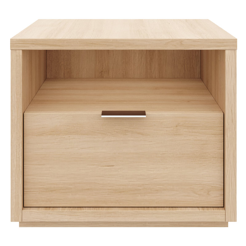 Table de chevet à 1 tiroir, Beige