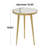 Esters Aluminum Metal Gold Side End Accent Table with Marble Top with Gold Inlay