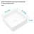 15.69"X15.69" White Ceramic Square Vessel Bathroom Sink