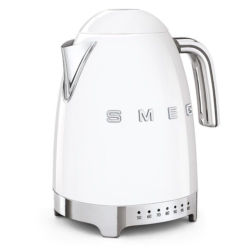 Smeg KLF04 50s Style Retro Variable Temperature Kettle, White