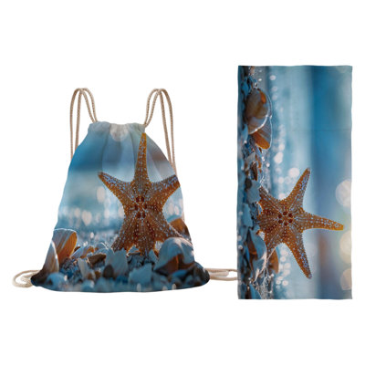 Beach Towel Two-in-one Beach Bag-digital Printed Drawstring Bag- Microfiber Beach Towel-bath Towel