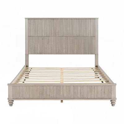 Base de lit en bois massif avec construction durable sans ressorts requis