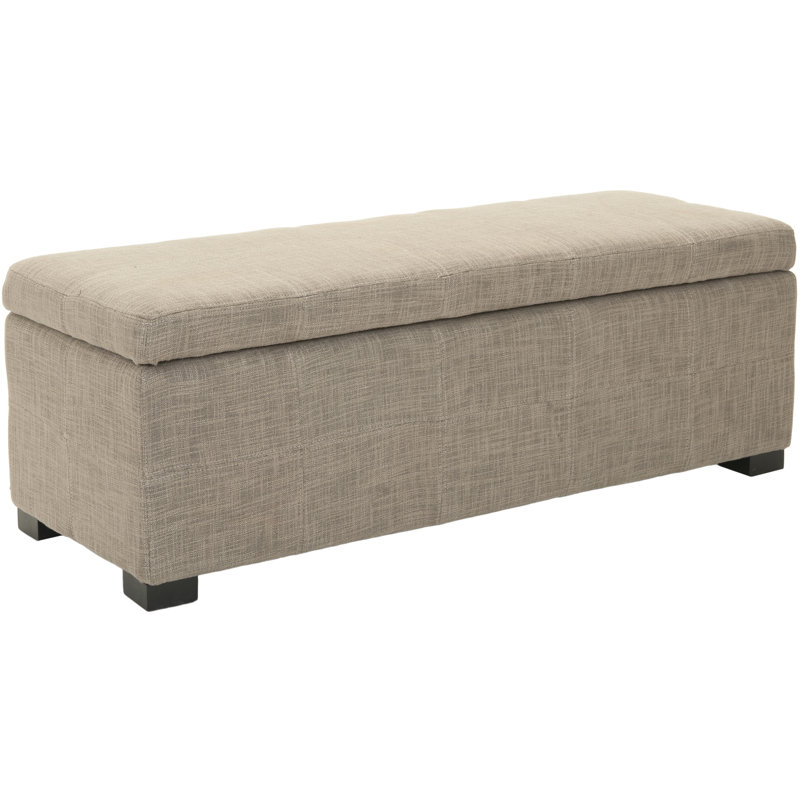 Maiden Upholstered Storage Bench, Stone