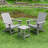 Cathair All-weather HDPE Adirondack Chair with Table (2 Chairs and 1 Table)-1772205161