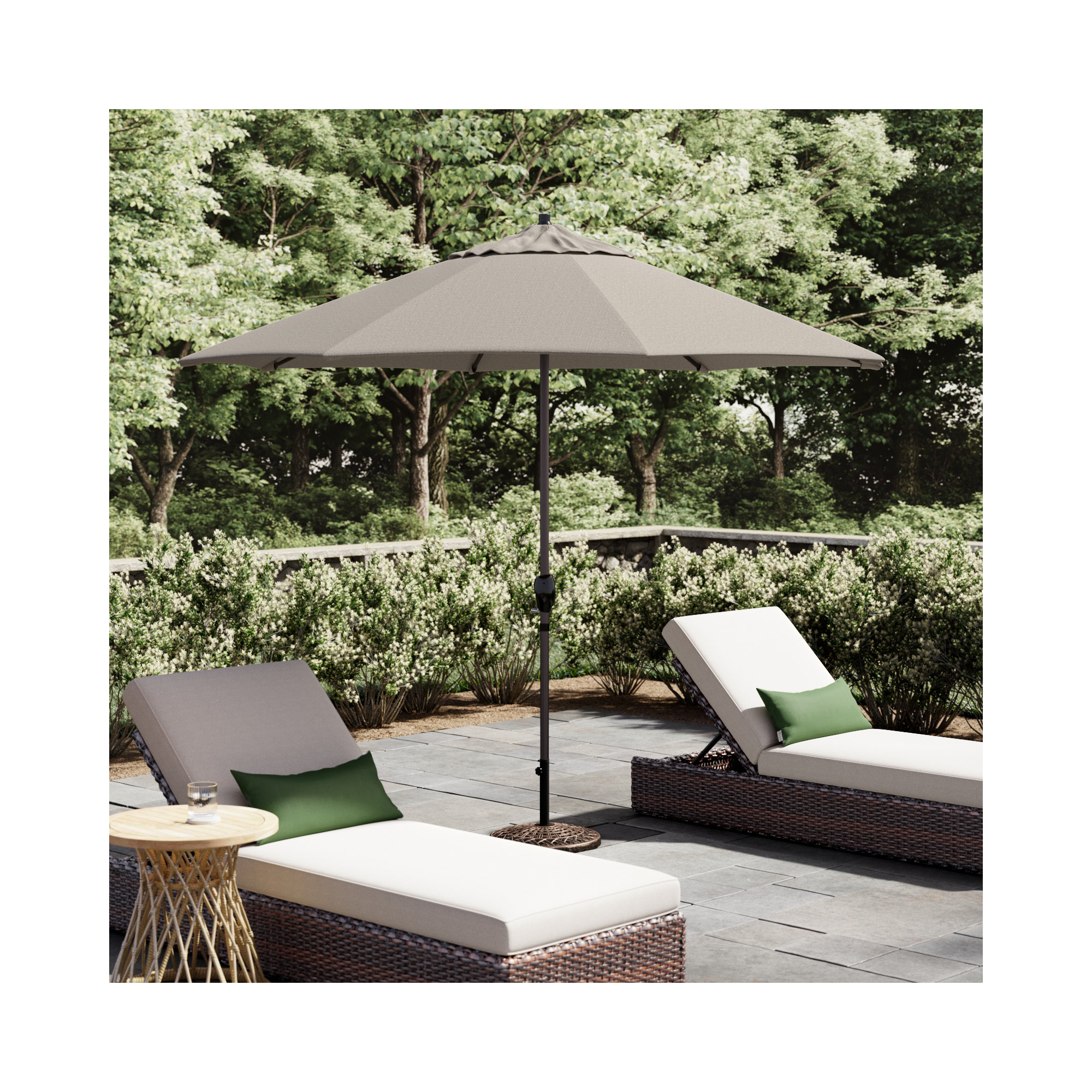 Stevie 108'' Outdoor Umbrella, Woven Granite Performance