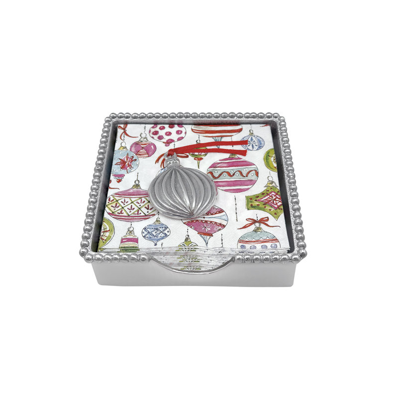 Ornament Beaded Napkin Box Set