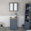 Slimline Compact 515mm Free-standing Cloakroom Vanity Unit-127380326-127380321