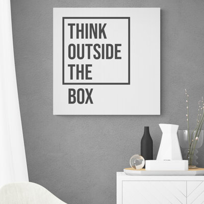 Think Outside The Box - Wrapped Canvas Print
