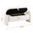 Ottoman Oval Storage Bench 3D Lamb Fleece Fabric  Bench With Large Storage Space