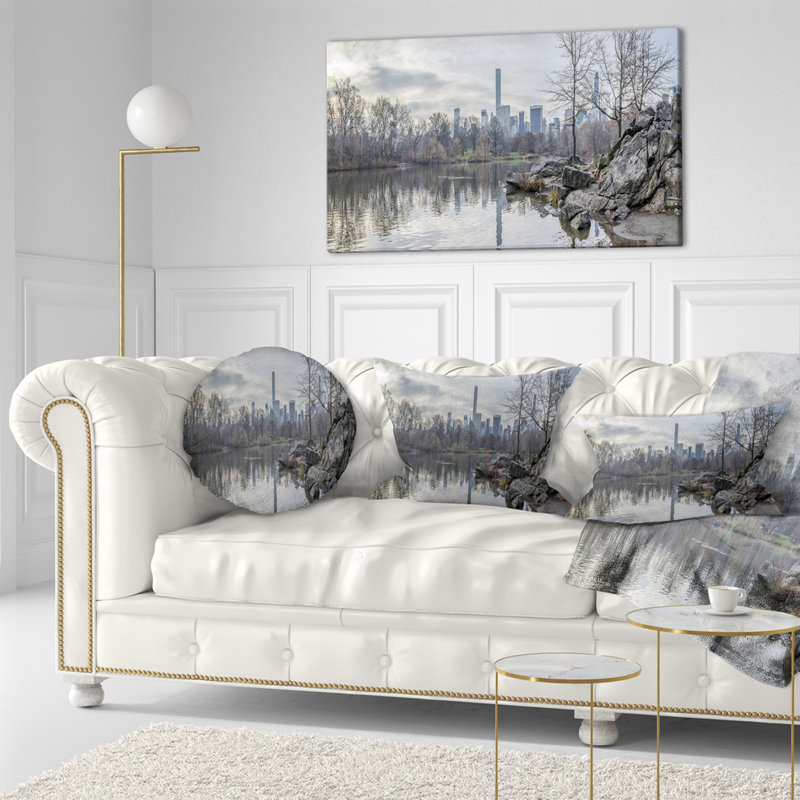 Coussin lombaire paysage imprimé Central Park NYC