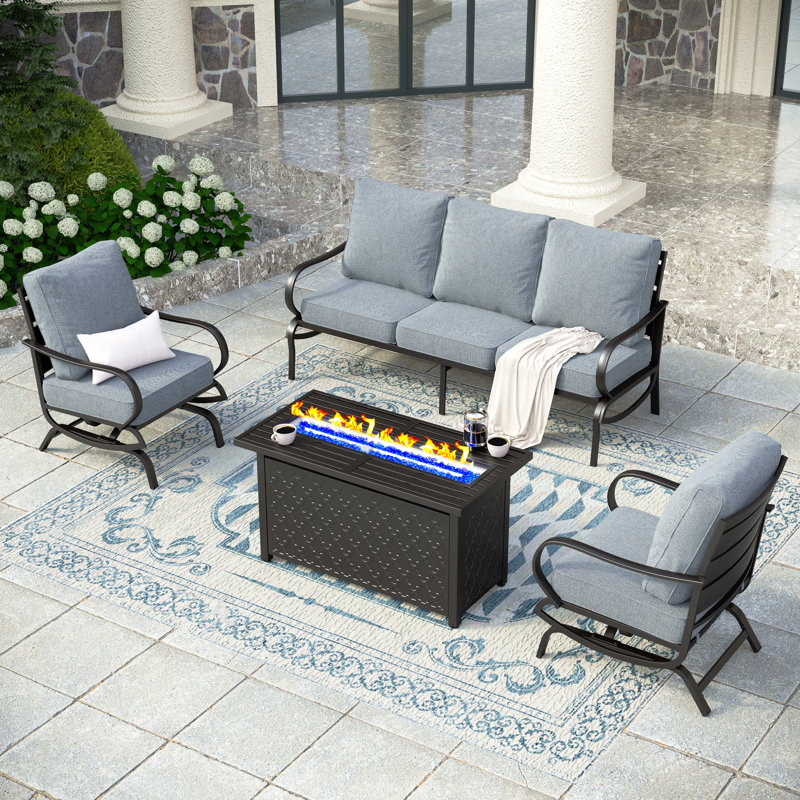 Tapasi Outdoor Patio Conversation Furniture Set, Gray