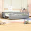 Lit plateforme extensible en bois avec garde-corps et lattes-121403376-121403375