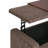 Bretton 42"W Upholstered Polyester Fabric Transitional Rectangular Lift-Top Storage Ottoman with Tray Table Top