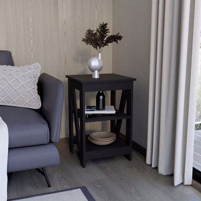 End Table, Side Table, Nightstand, 3-Tier Storage Shelf, Sofa Table For Small Space