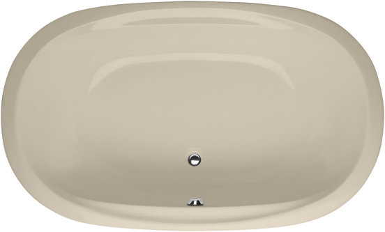 Builder Dual Oval 74'' L Soaking Bathtub, Almond
