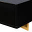 Bureau polyvalent de 47 po avec tiroir, noir et doré, polyvalent pour différentes utilisations.