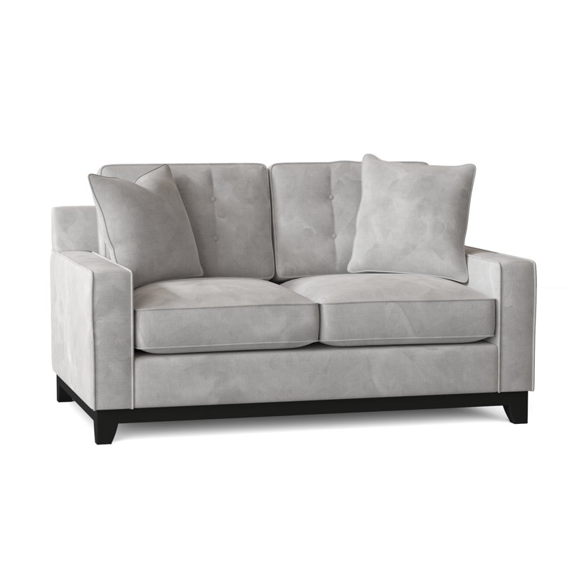 Carollton Upholstered 62'' Loveseat, Heavenly Oyster Chenille