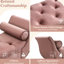 Tabouret rembourré en velours avec boutons - Banc rose 2 coussins, accoudoirs roulés, pieds en bois massif, pour la chambre à coucher et la salle à manger en bout de lit, assemblage rapide et confortable-740216713