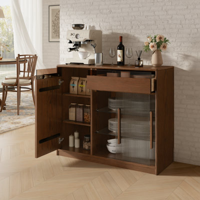 Aquinnah 39.4 " W Rubberwood Solid Wood Buffet Table