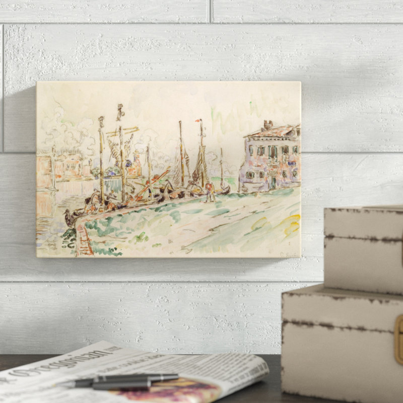 Venice by Paul Signac - Painting Print, Wrapped Canvas, 20cm H x 30cm W