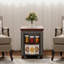 Table basse / table d'appoint moderne avec plateau pliable et roulettes, rangement multi-niveaux-707976884