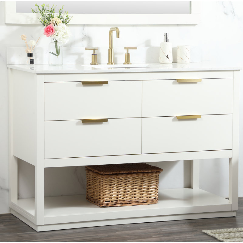 Ensemble de meuble-lavabo simple Felicity, Blanc