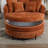 Upholstered Barrel Chair With Ottoman-100891571