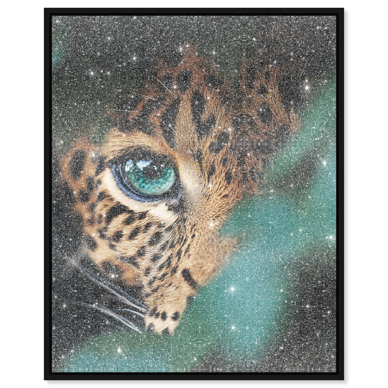 Jungle Watcher I Animals Canvas Print by Oliver Gal, Black Frame, 16 x 20, 37"H x 46"W, Black Floater Frame