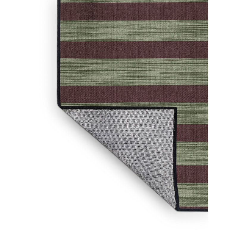 Machine Washable Horizontal Stripes Black Area Rug, Tapis de couloir 2 pi x 5 pi