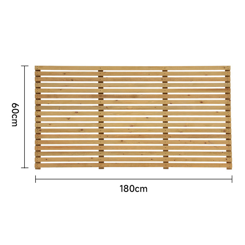 Dalhem 180cm H x 60cm W Wood Fence Panels Included