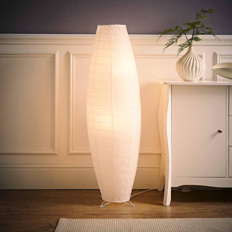 Ronderick 110cm Matte Column Floor Lamp, Yes
