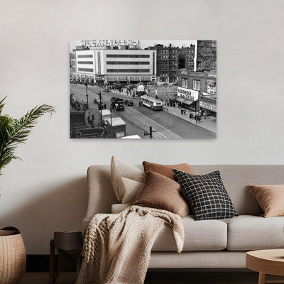 1940S Alexander's Department Store In Shopping Center Junction Of Fordham Road Bronx New York City Usa Classic Retro Vintage City Wall Art