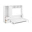 Grand lit escamotable, mur avec placard et tiroirs-296600406