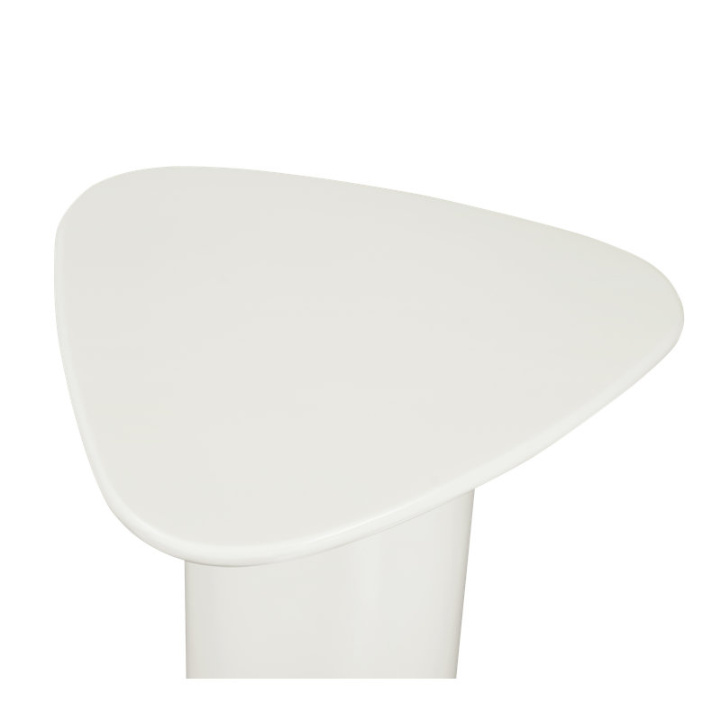 Eden End Table, Ivory White Lacquer