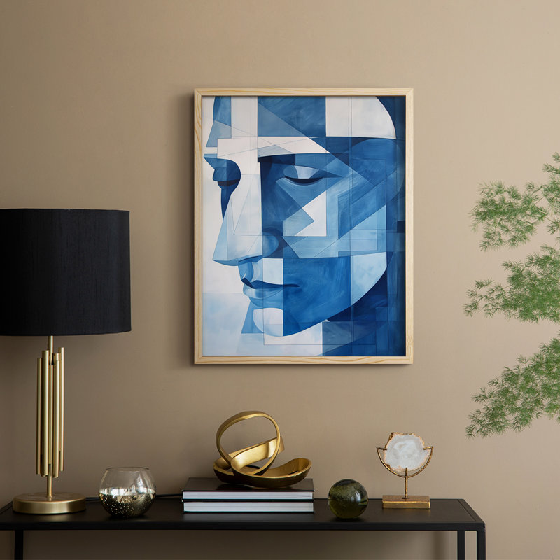 Série ABSTRACT Lxxxx, reproduction encadrée - bois massif, H 21 po x l 17 po