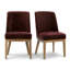 Fauteuils d'appoint rembourrés en chenille, dossier haut, pieds en bois massif-1145051001