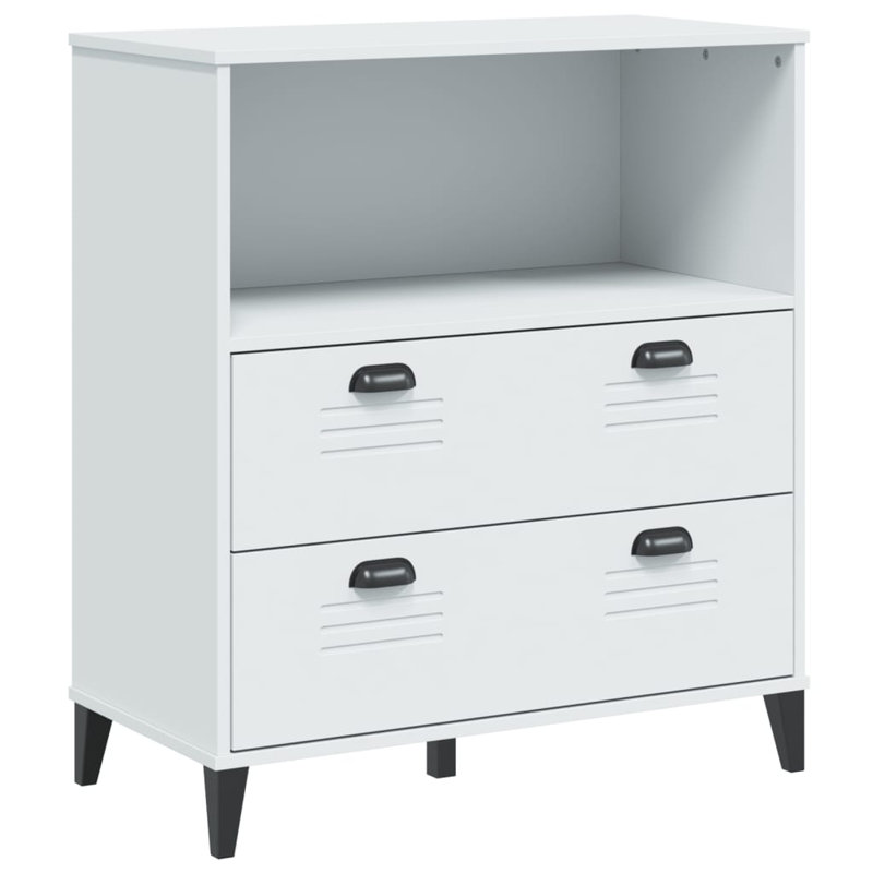 Aurther 90cm H x 80cm W Bookcase, White