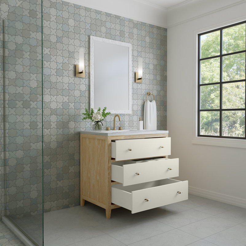 Celeste 36'' W Single Vanity, Parisian Blue, 8" Widespread