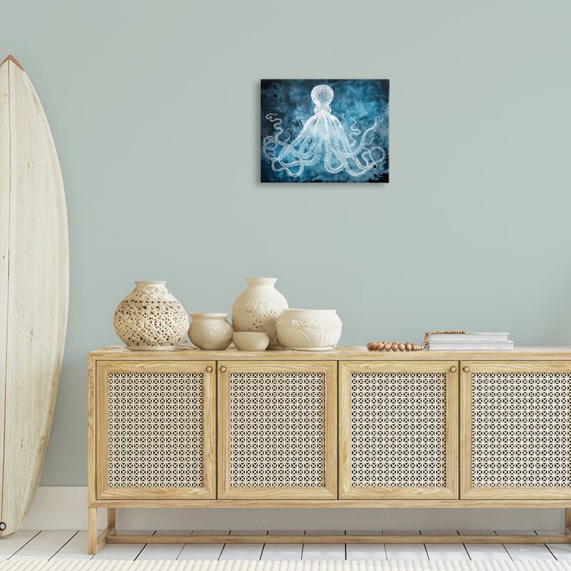 Toile de pieuvre enroulée, conception par Marcus Jules, 16" H x 20" W