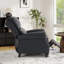 Fauteuil inclinable classique en similicuir de 34,6 po de largeur avec garniture cloutée (ensemble de 2)-313325253