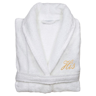 Son peignoir blanc & gold