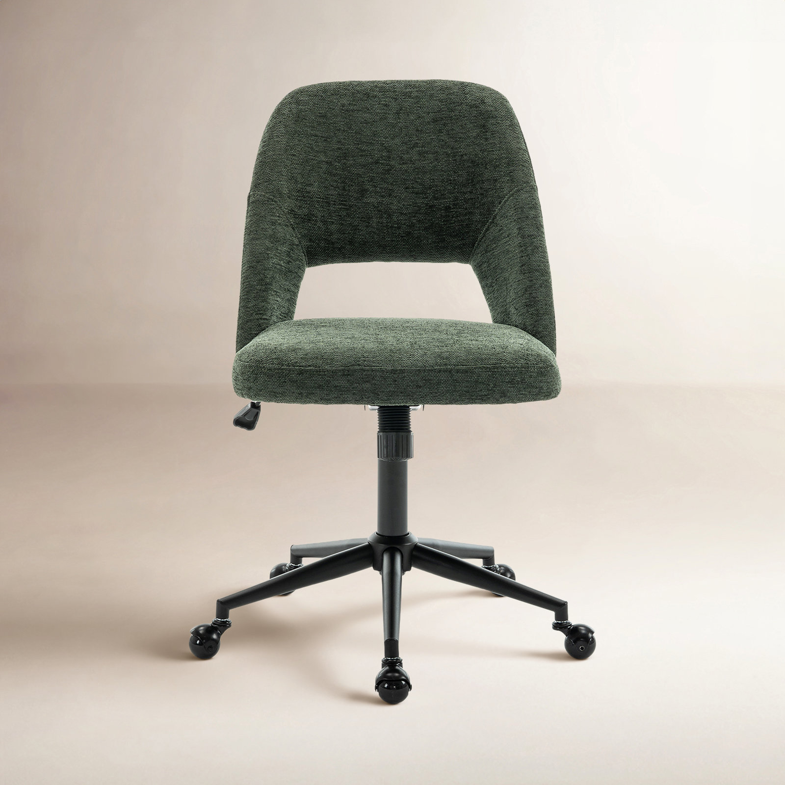 Gramercy Office Chair with Lumbar Support, Green Fabric