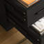Black Computer Desk With 4-In-1 Socket, The Desk With 3 Slide Drawers And 4 Storage Levels, The Wooden Desk Is Suitable For A Variety Of Places