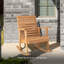 Chaise d'extérieur en bois massif à bascule Baccarin