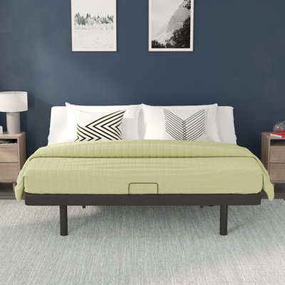 Overton Anti-skid Upholstered Adjustable Bed Base with Wireless Remote