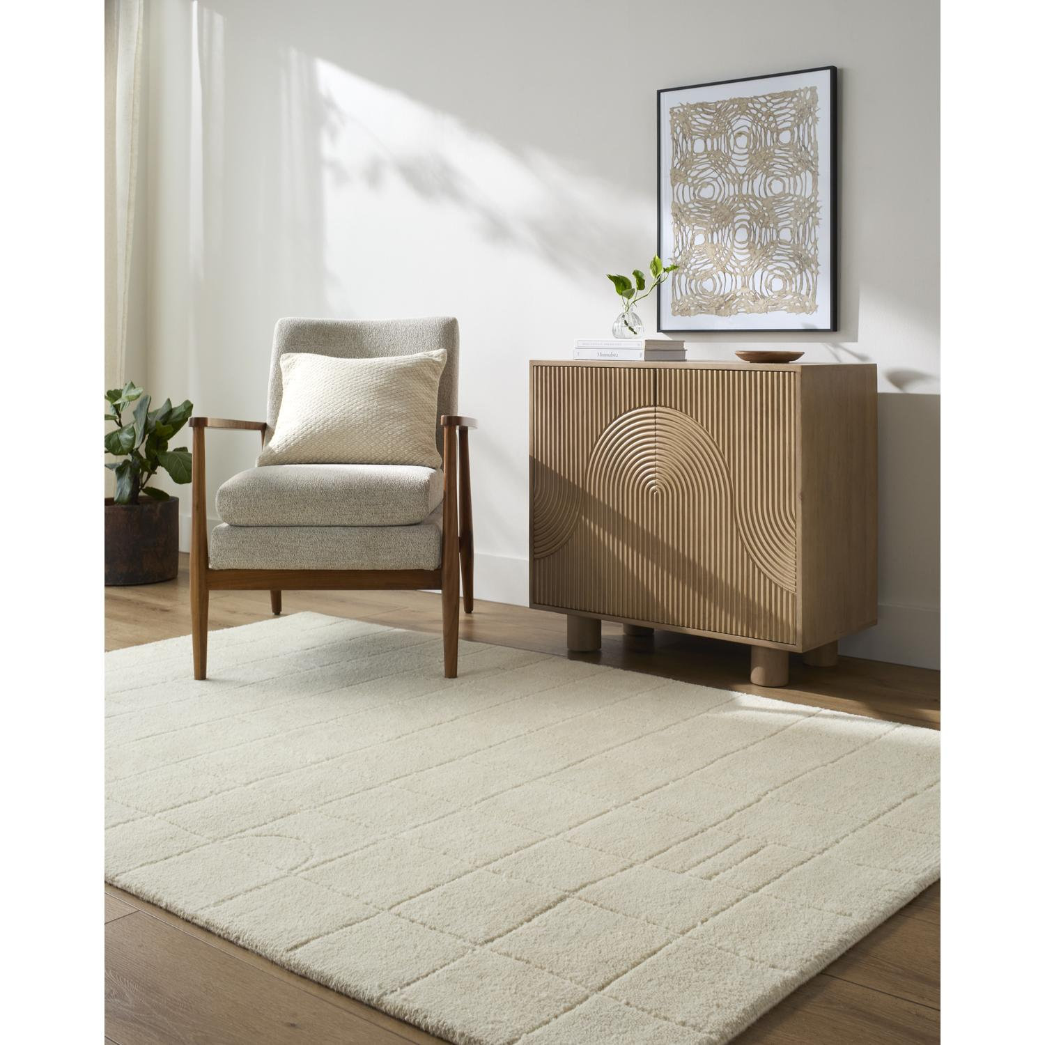 Lorette Hand-Tufted Rug, Rectangle 5' x 7'6"