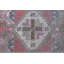 Petit tapis turc vintage en laine Oushak rouge - idéal pour la salle de bain et mignon comme paillasson